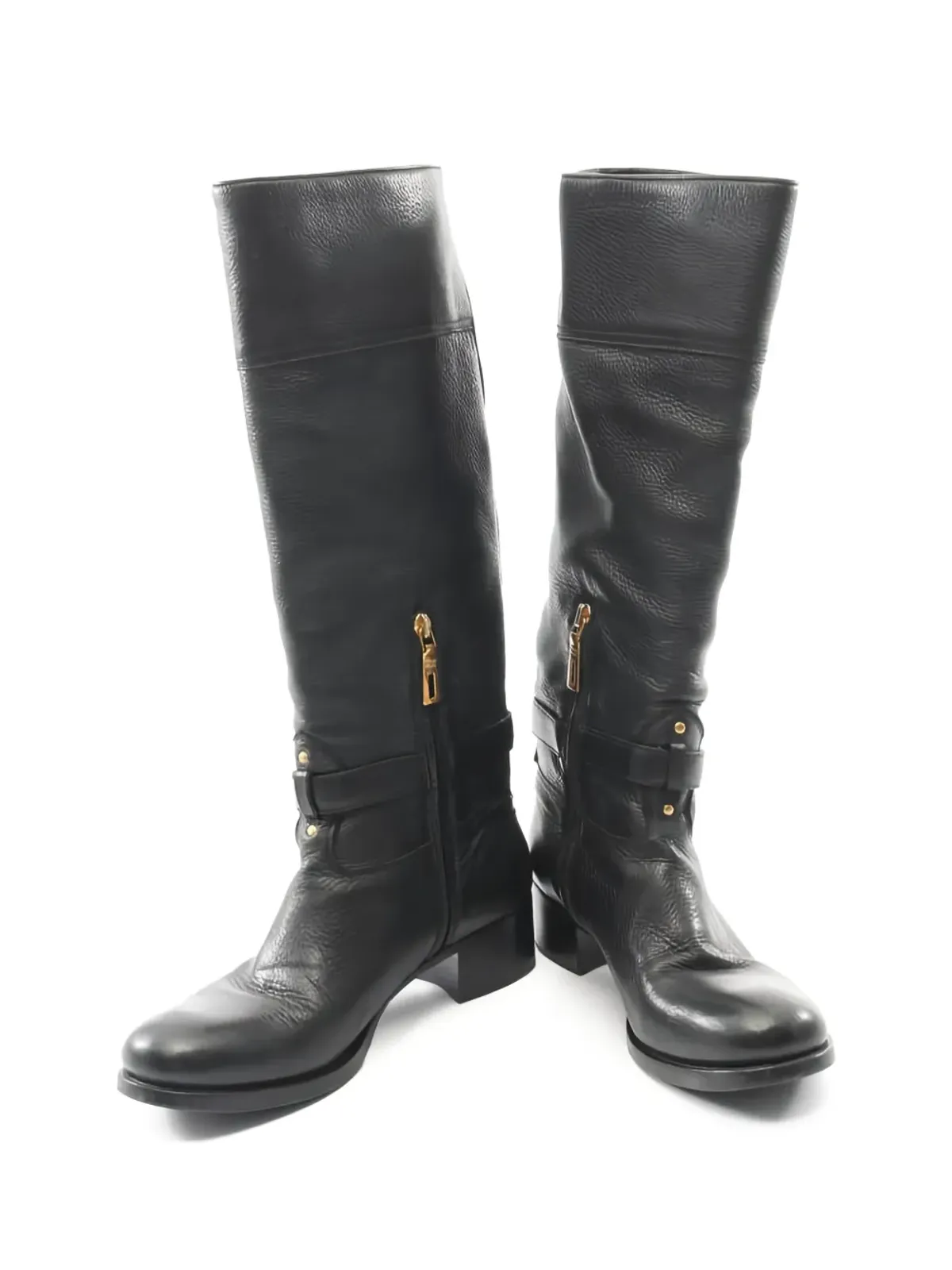 Prada Pre-Owned 2000s バックル付きレザーブーツ - 画像2