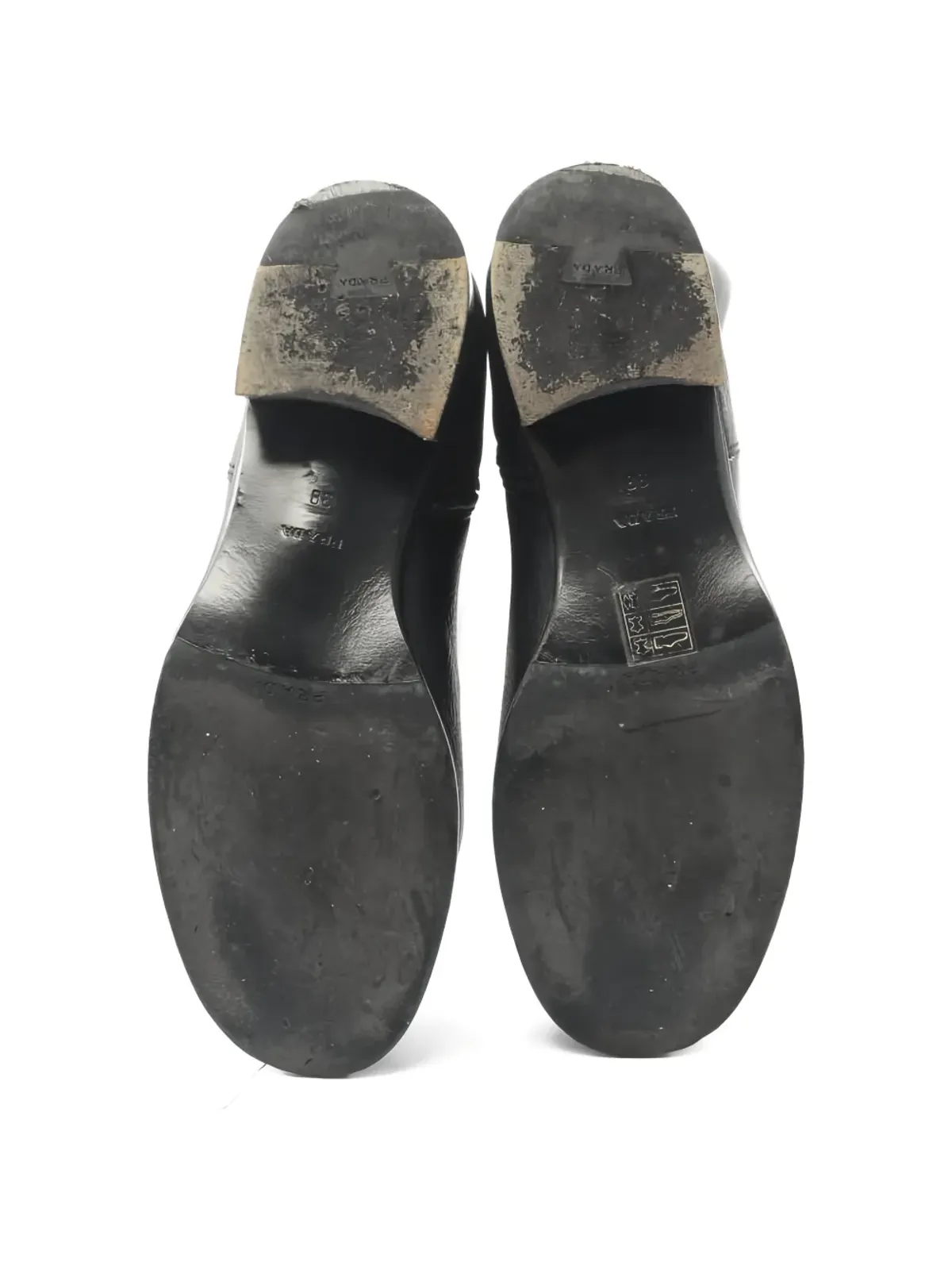 Prada Pre-Owned 2000s バックル付きレザーブーツ - 画像4