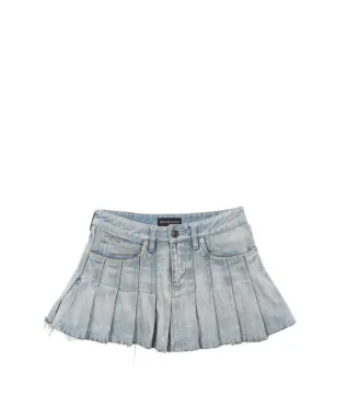 Balenciaga ビンテージ 2010s デニムプリーツミニスカート - サムネイル1