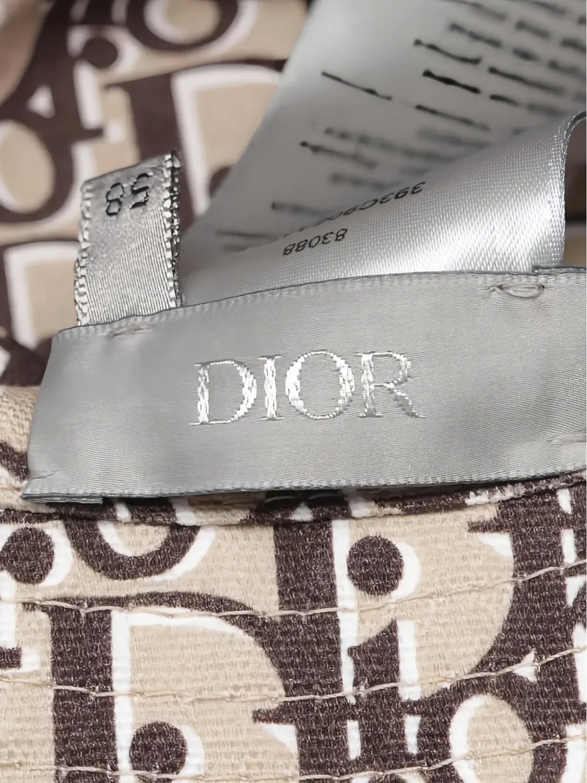 Christian Dior Pre-Owned オブリーク柄リバーシブル バケットハット - 画像5