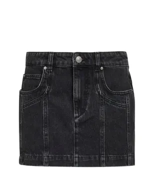 MARANT ÉTOILE five-pocket mini skirt - Black - サムネイル1