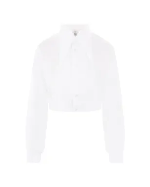 Noir Kei Ninomiya オーバーサイズカラーエラスティックシャツ - White - サムネイル1