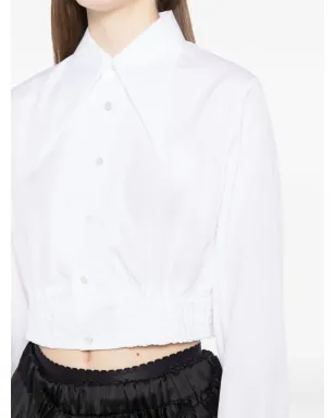 Noir Kei Ninomiya オーバーサイズカラーエラスティックシャツ - White - サムネイル5