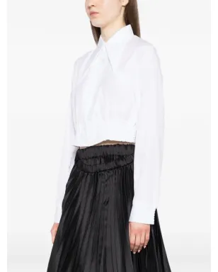 Noir Kei Ninomiya オーバーサイズカラーエラスティックシャツ - White - サムネイル3