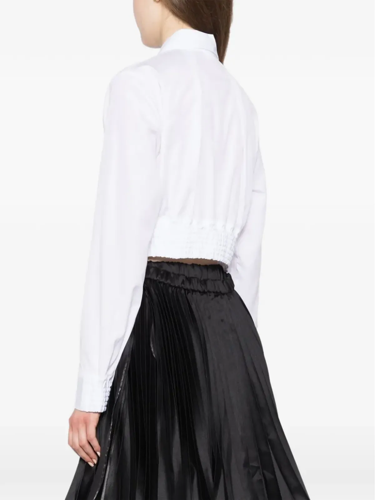 Noir Kei Ninomiya オーバーサイズカラーエラスティックシャツ - White - 画像4