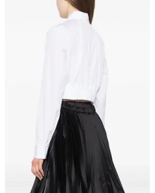 Noir Kei Ninomiya オーバーサイズカラーエラスティックシャツ - White - サムネイル4