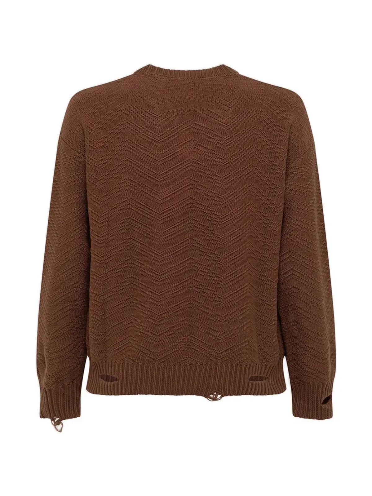 Laneus distressed v-neck jumper - Brown - 画像2