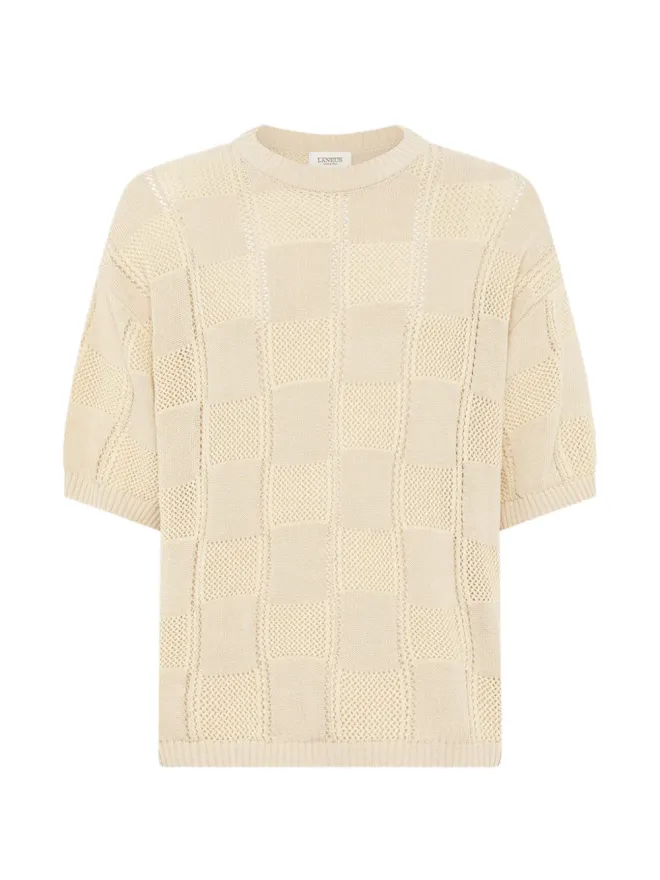 Laneus Laneus ニットチェックTシャツの商品画像