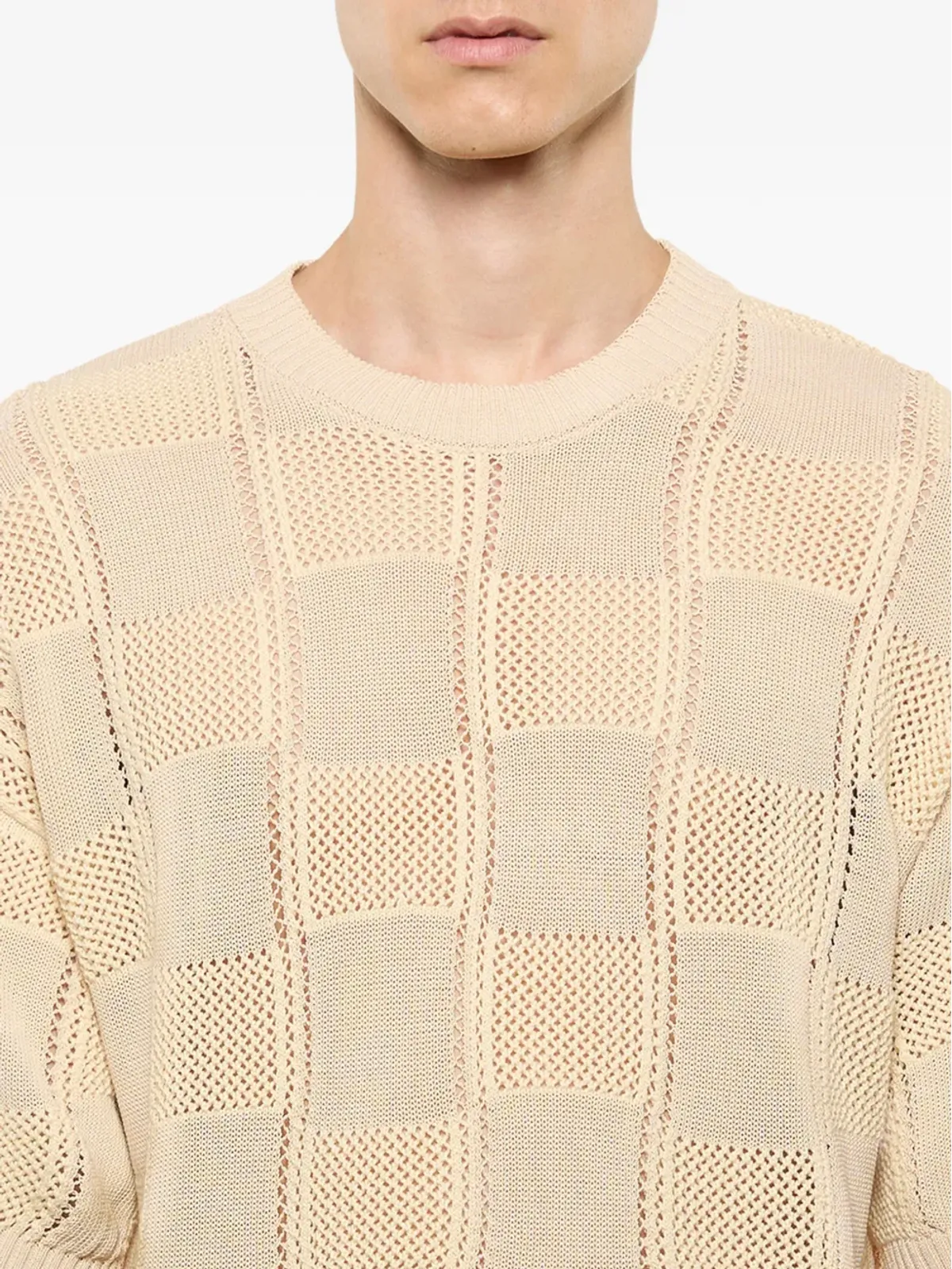 Laneus ニットチェックTシャツ - 画像4