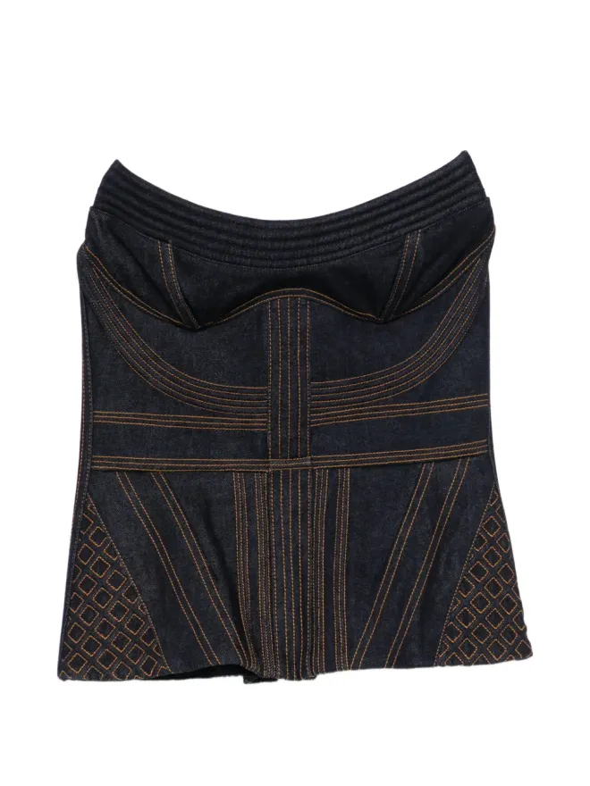 Zimmermann ZIMMERMANN コーデッドデニムコルセットの商品画像