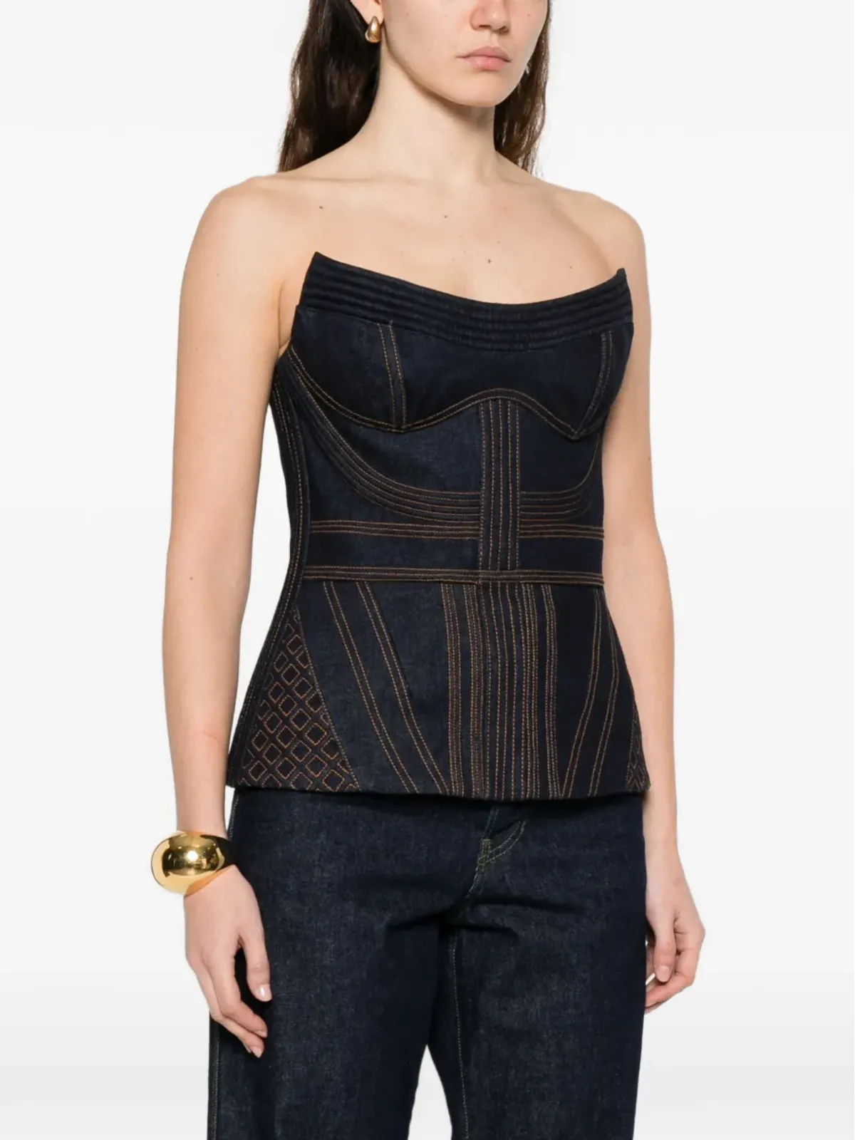 ZIMMERMANN コーデッドデニムコルセット - 画像3