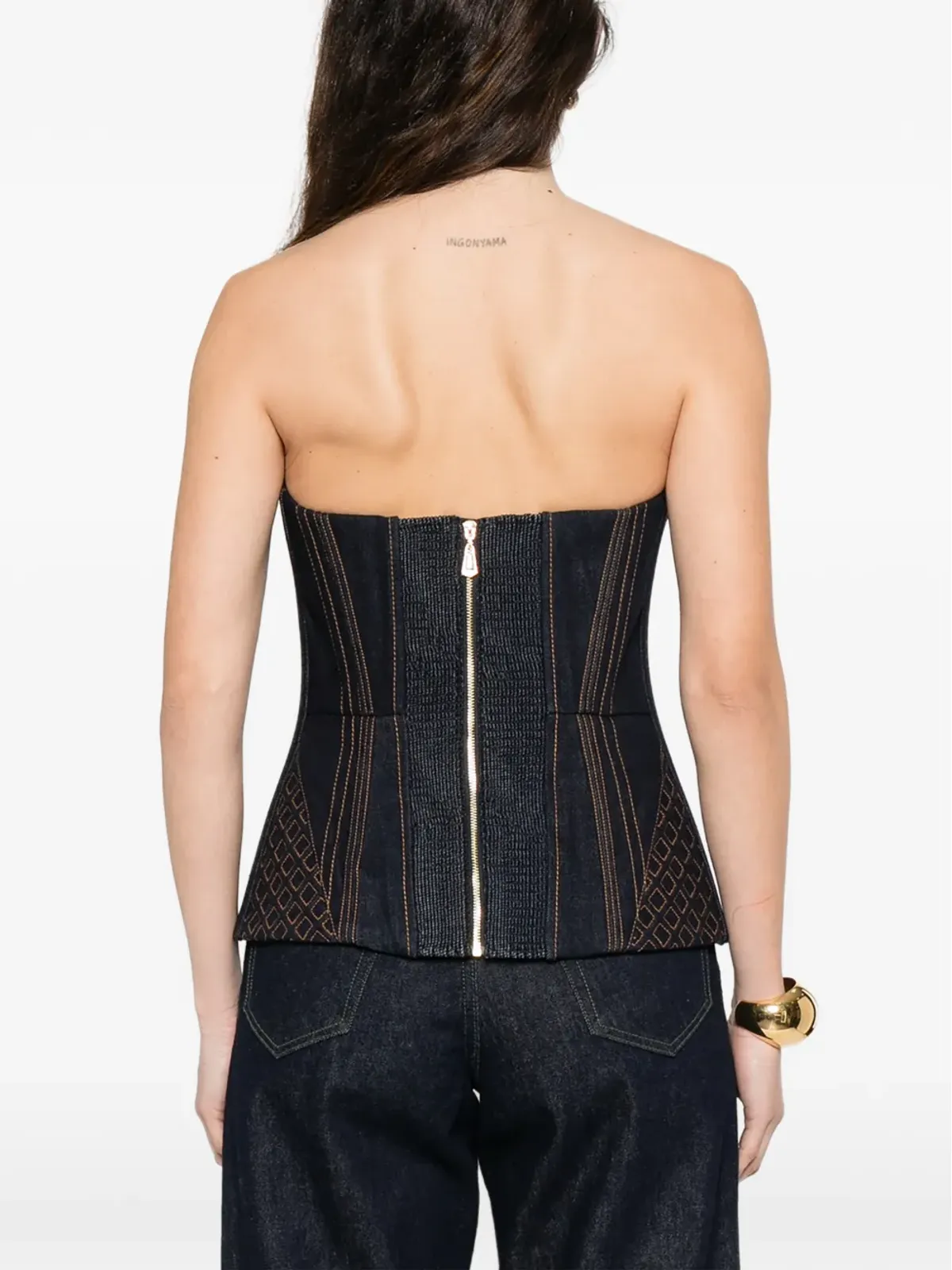 ZIMMERMANN コーデッドデニムコルセット - 画像4
