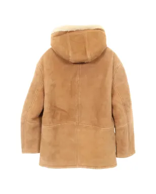 Saint Laurent Pre-Owned フード付きスエードコート - サムネイル2