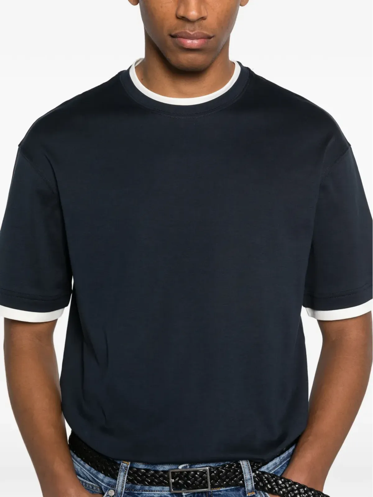 Lardini コントラストトリムTシャツ - 画像5