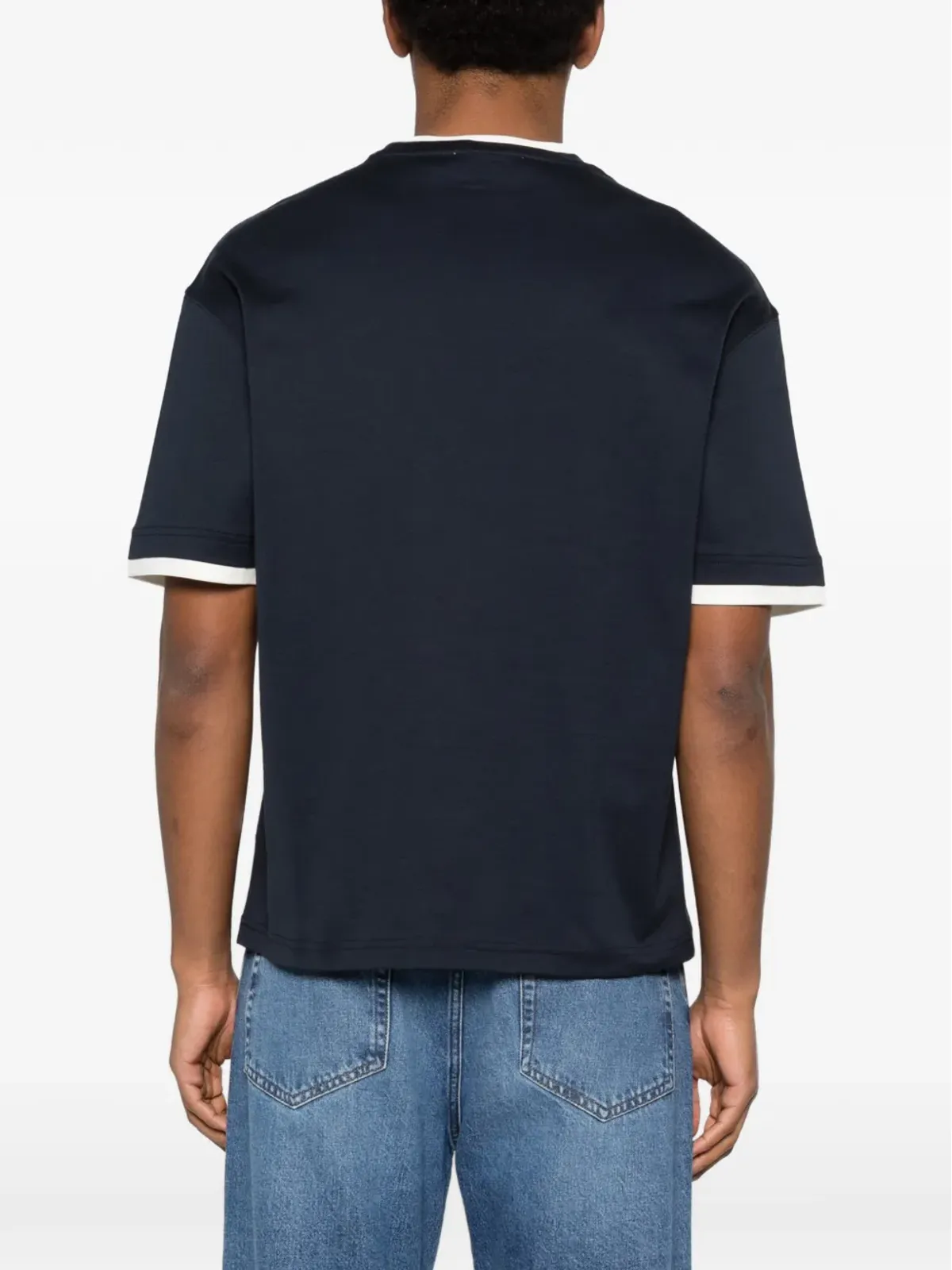 Lardini コントラストトリムTシャツ - 画像4