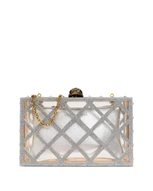 Kurt Geiger London クリスタルキルテッド ボックスクラッチバッグ - サムネイル1
