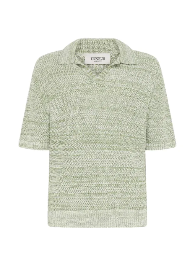 Laneus Laneus ニットボックスフィットTシャツ - グリーンの商品画像