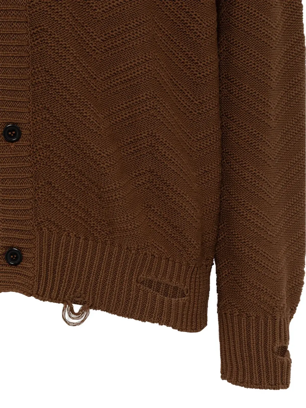 Laneus ボックスフィット ニットポロ - Brown - 画像3