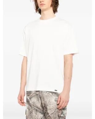 Massimo Osti Studio ロゴプリント丸首Tシャツ - White - サムネイル3