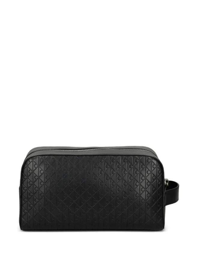 Calvin Klein Calvin Klein エンボス柄ジップ洗面バッグ - ブラックの商品画像