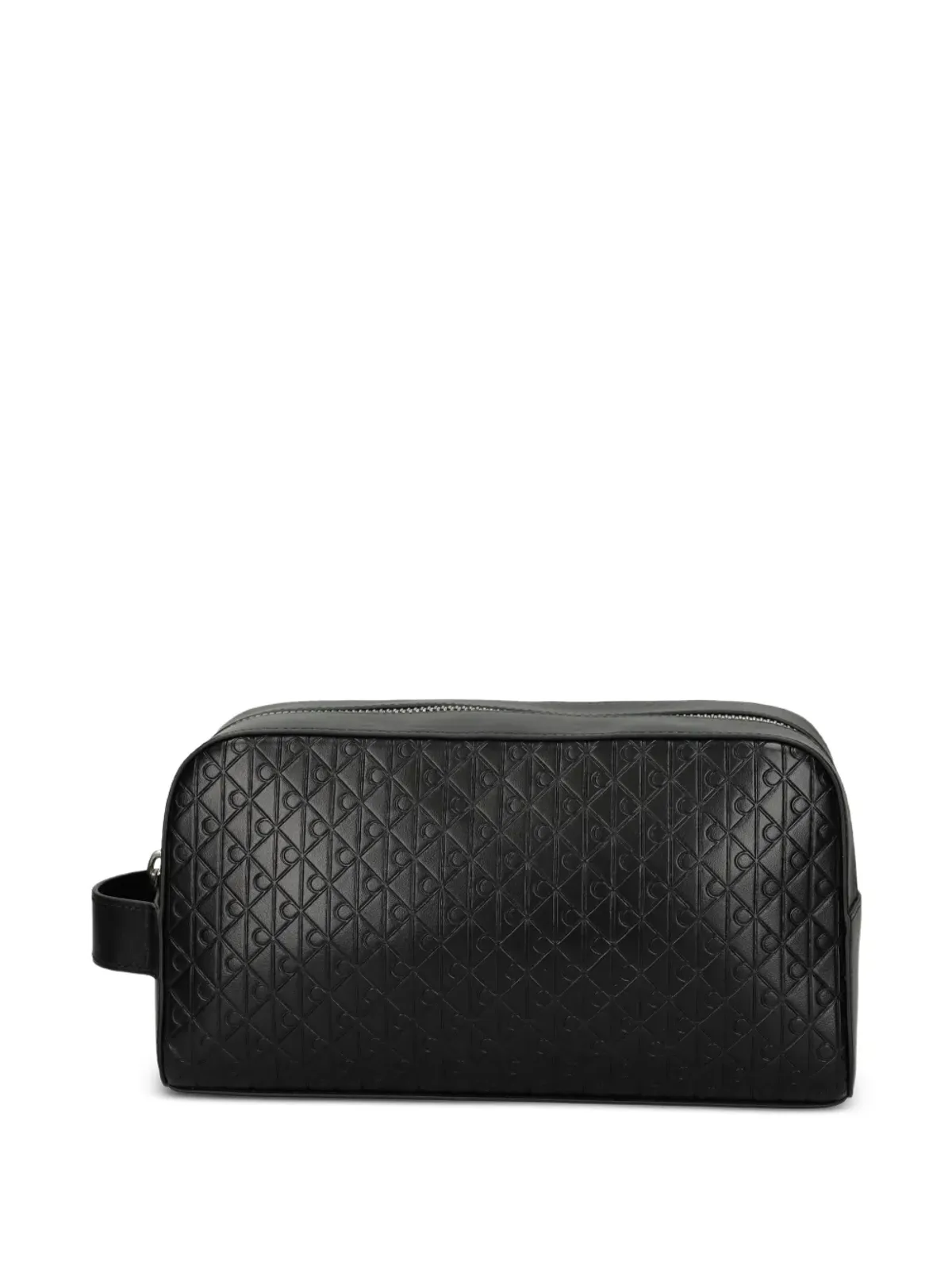 Calvin Klein エンボス柄ジップ洗面バッグ - ブラック - 画像2