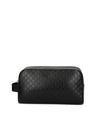 Calvin Klein エンボス柄ジップ洗面バッグ - ブラック - サムネイル2