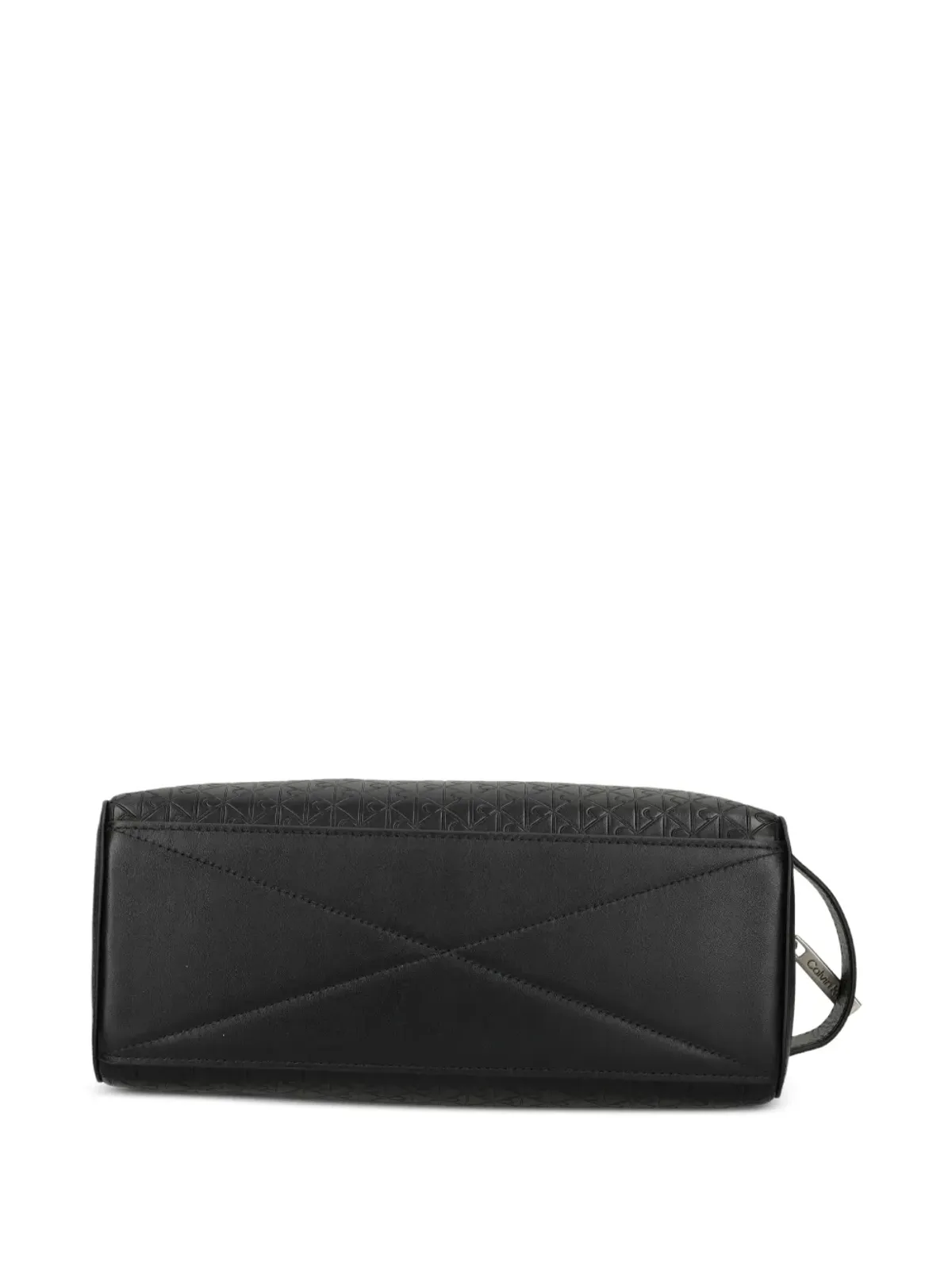 Calvin Klein エンボス柄ジップ洗面バッグ - ブラック - 画像4