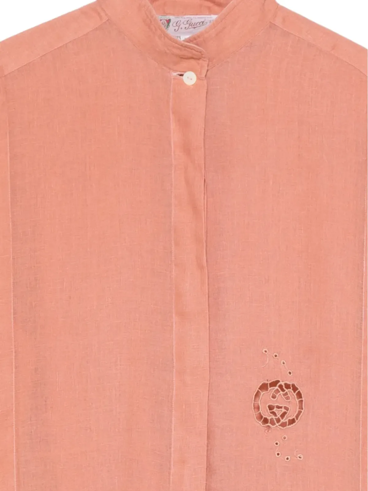 Gucci Pre-Owned 1970年代刺繍シャツ - オレンジ - 画像3