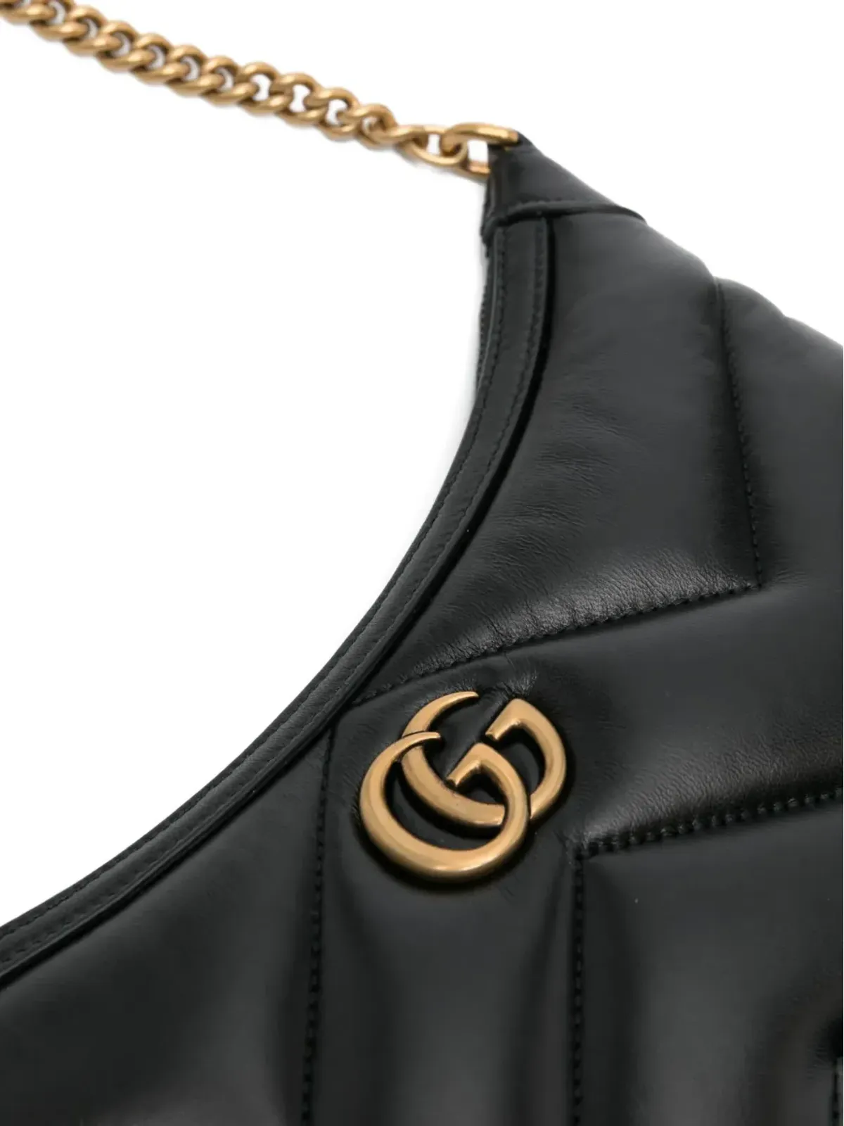 Gucci Pre-Owned ロゴプレート付きレザーショルダーバッグ - 画像5