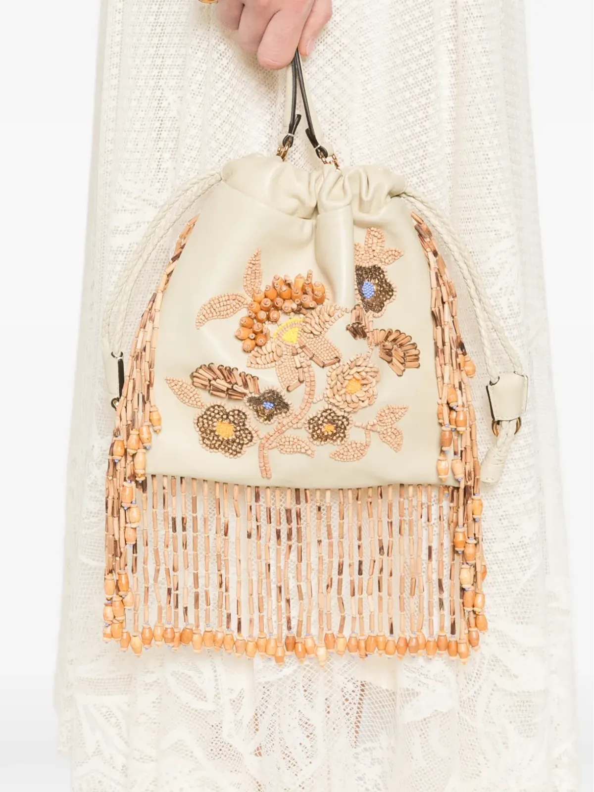Etro Pre-Owned 小さめKalispera ビーズ入りトートバッグ - 画像2
