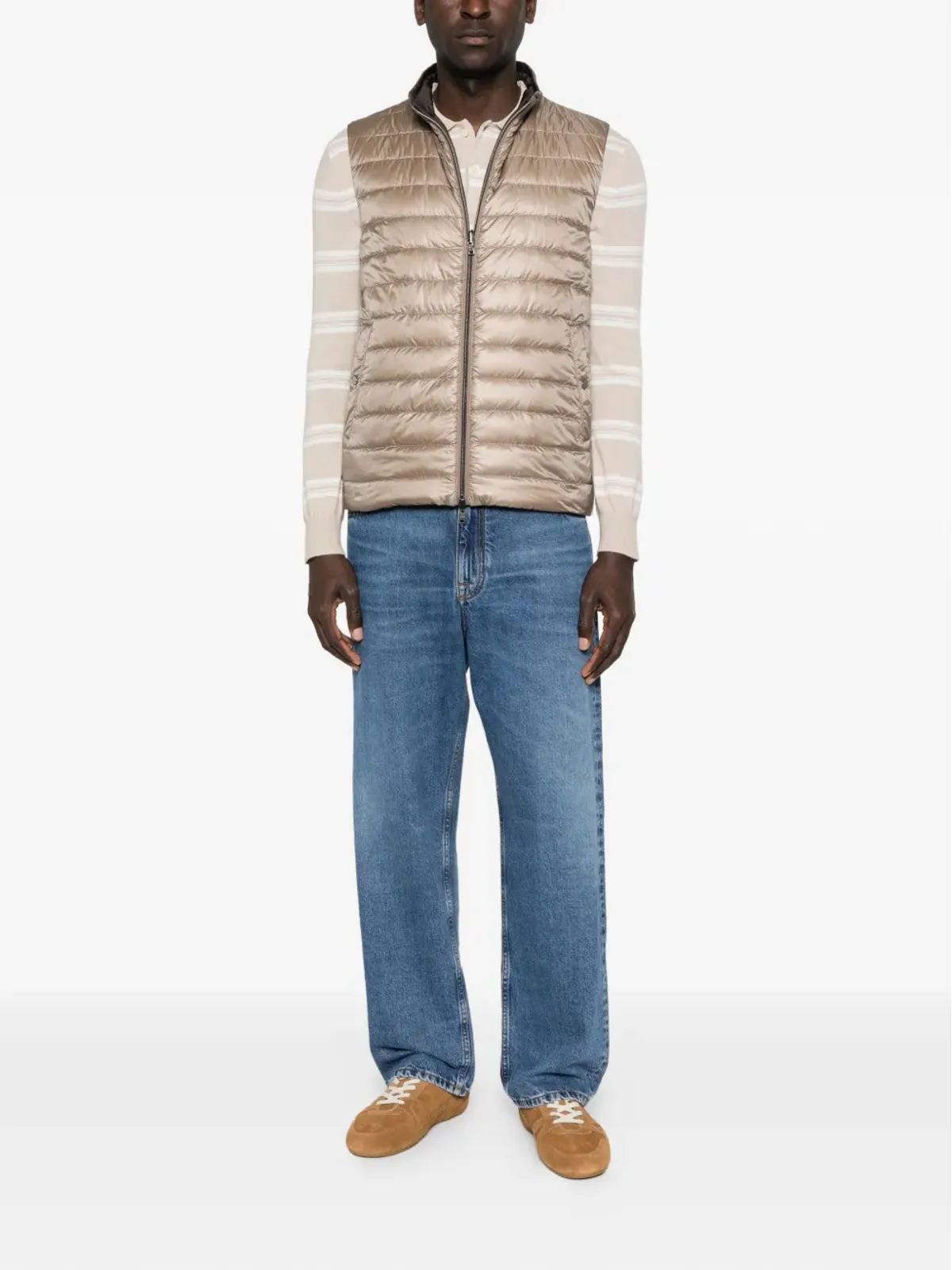 Herno ジップアップ リバーシブル ジレ - 画像2
