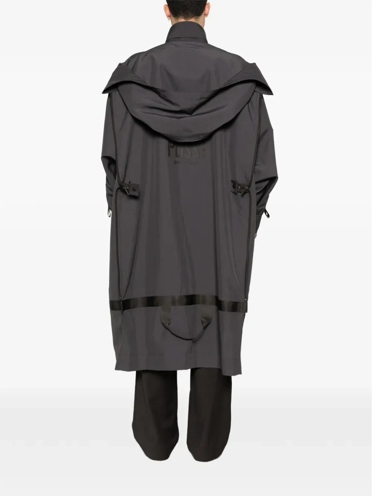 Homme Plissé Issey Miyake リボンポケットコート グレー - 画像4
