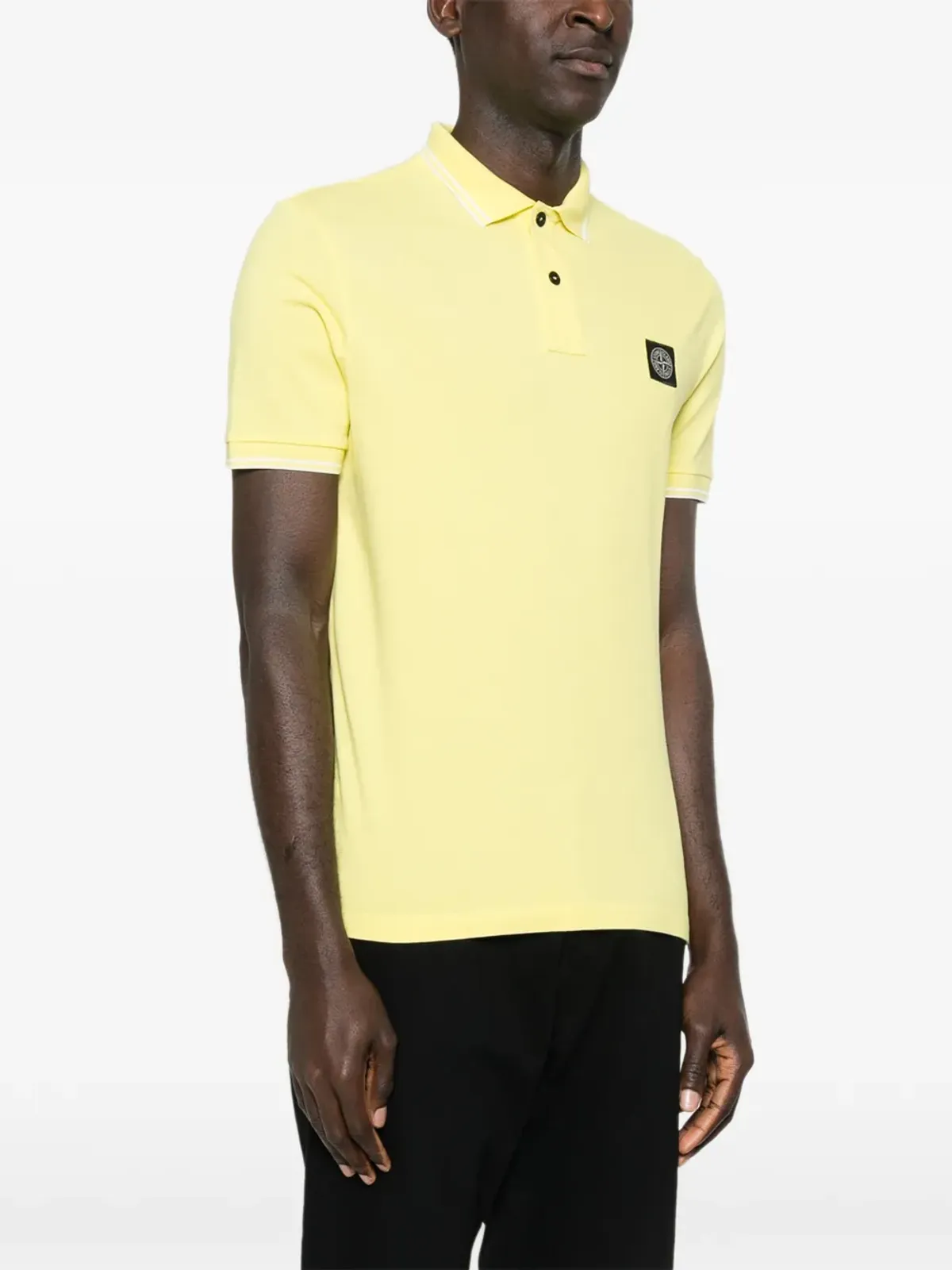 Stone Island リブ編みトリム ポロシャツ - 画像3