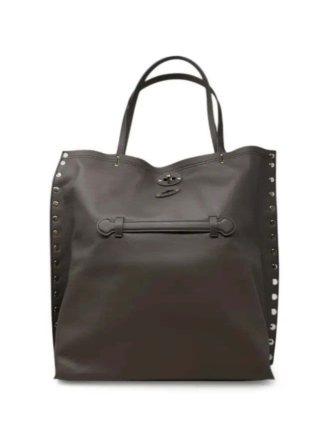 Zanellato Zanellato A'spasso® studded shoulder bag - Brownの商品画像