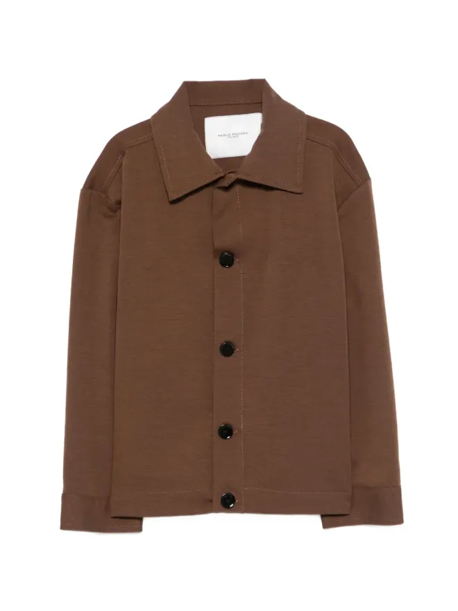 Paolo Pecora Kids Paolo Pecora Kids ボタン付きシャツジャケットの商品画像