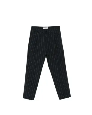 Paolo Pecora Kids ピンストライプパンツ ブルー - サムネイル1