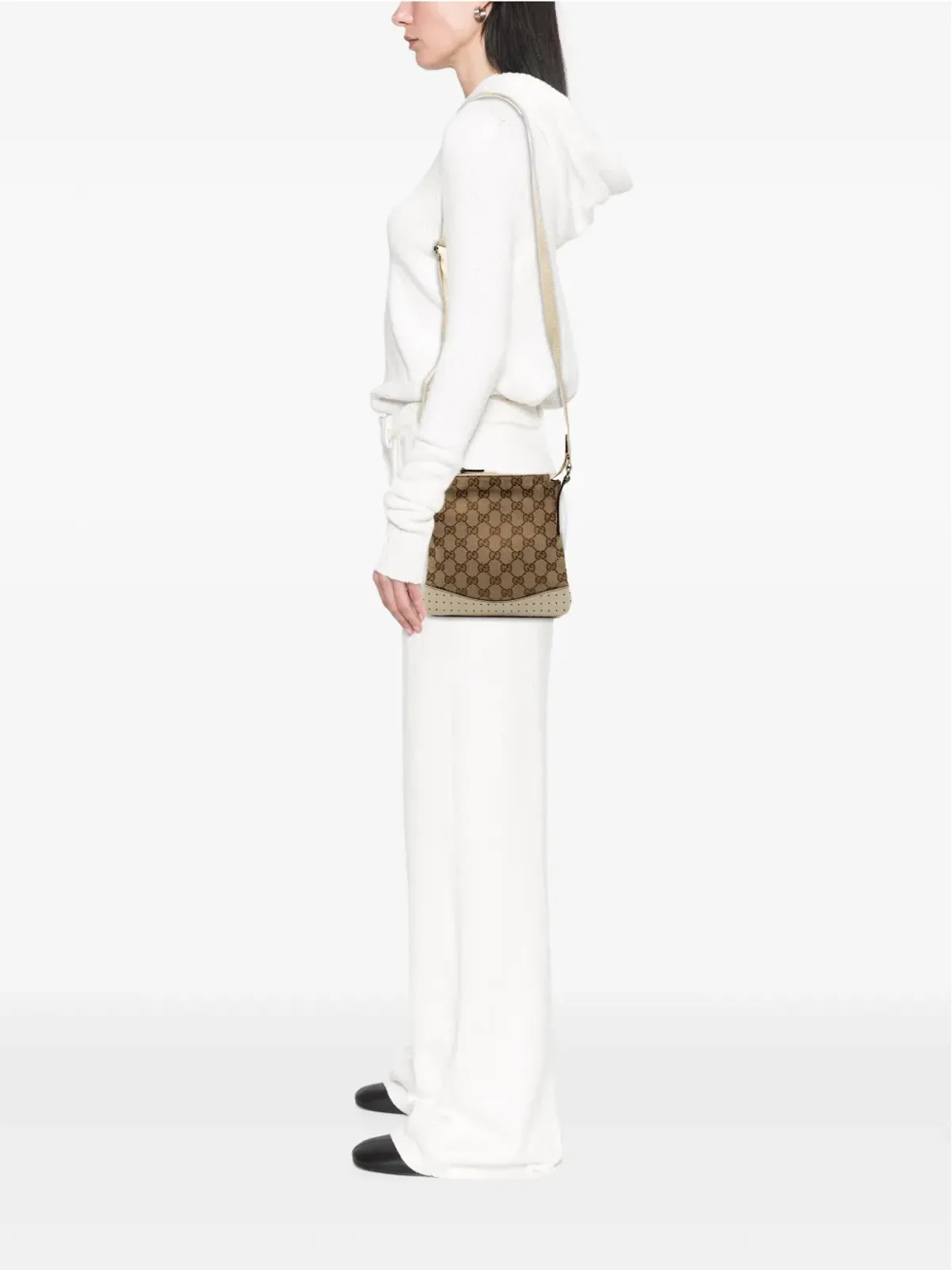 Gucci Pre-Owned GGキャンバス パーフォレーテッド クロスボディバッグ - 画像2