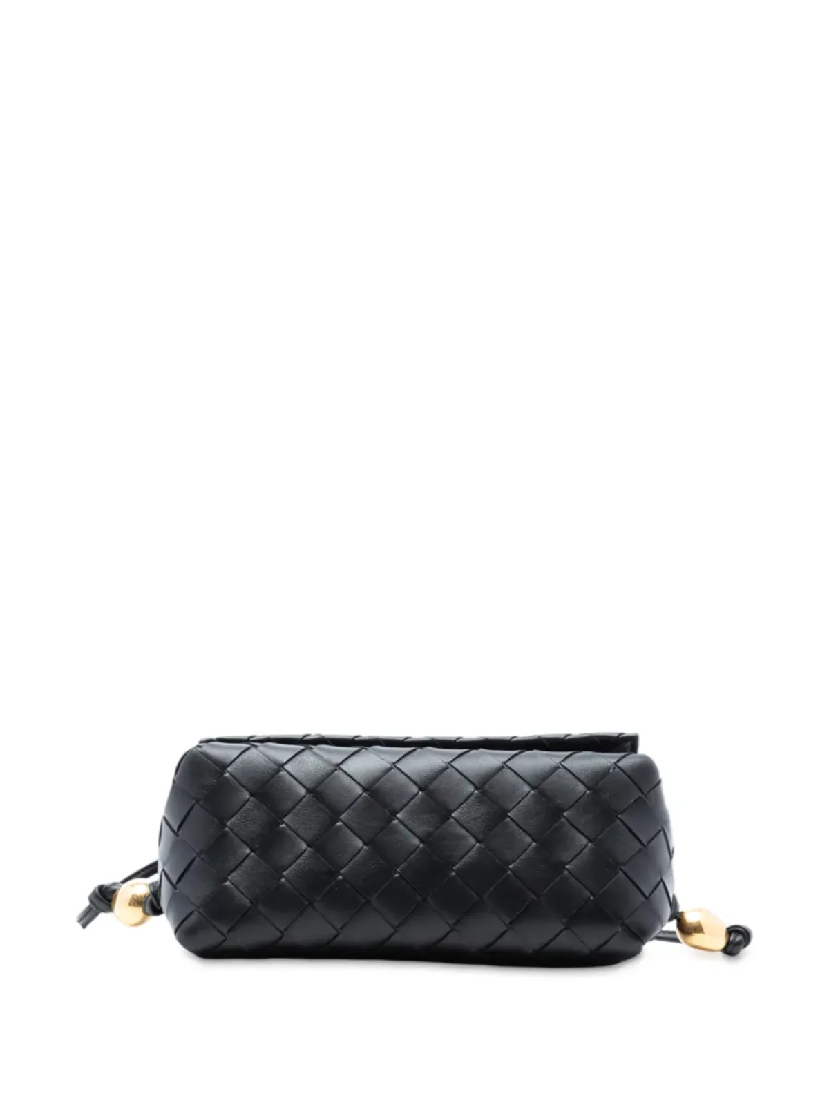Bottega Veneta Pre-Owned イントレチャート ナパレザー ポーチ・オン・ストラップ クロスボディバッグ - ブラック - 画像4