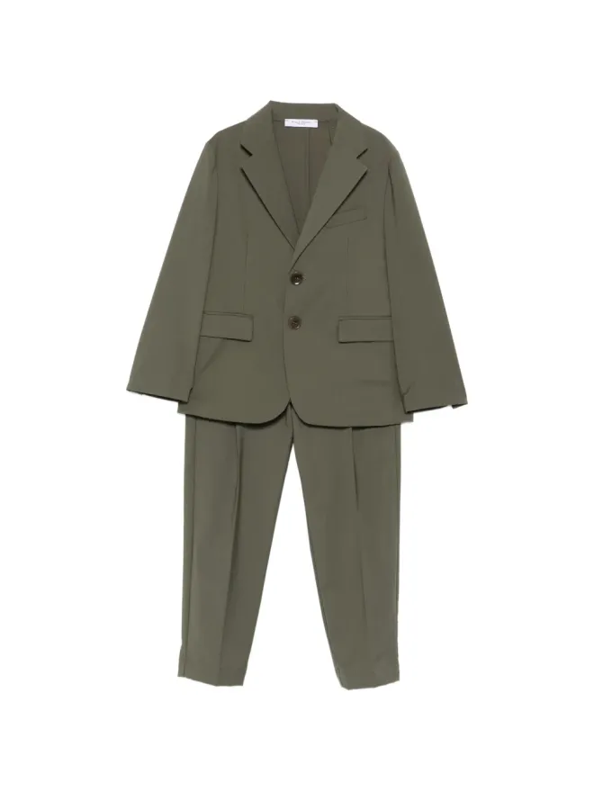 Paolo Pecora Kids Paolo Pecora Kids ボタン留め テーラードスーツ - Greenの商品画像