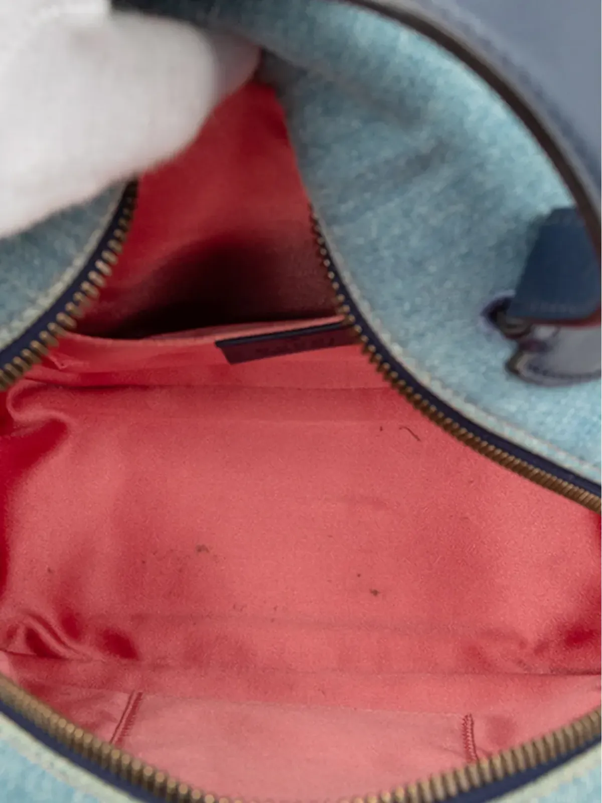 Gucci Pre-Owned GG Marmont Pearl Studded Matelasse Denim バックパック - 画像5