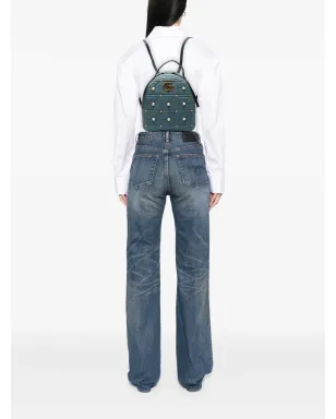 Gucci Pre-Owned GG Marmont Pearl Studded Matelasse Denim バックパック - サムネイル2