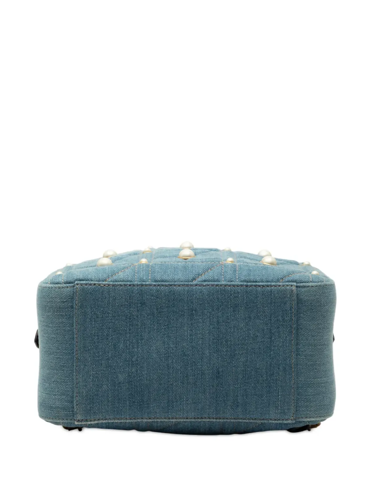 Gucci Pre-Owned GG Marmont Pearl Studded Matelasse Denim バックパック - 画像4