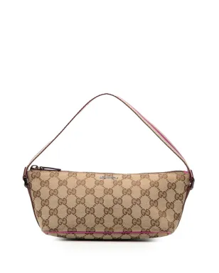 Gucci ビンテージ GGキャンバス ウェブ ボートショルダーバッグ ブラウン - サムネイル1