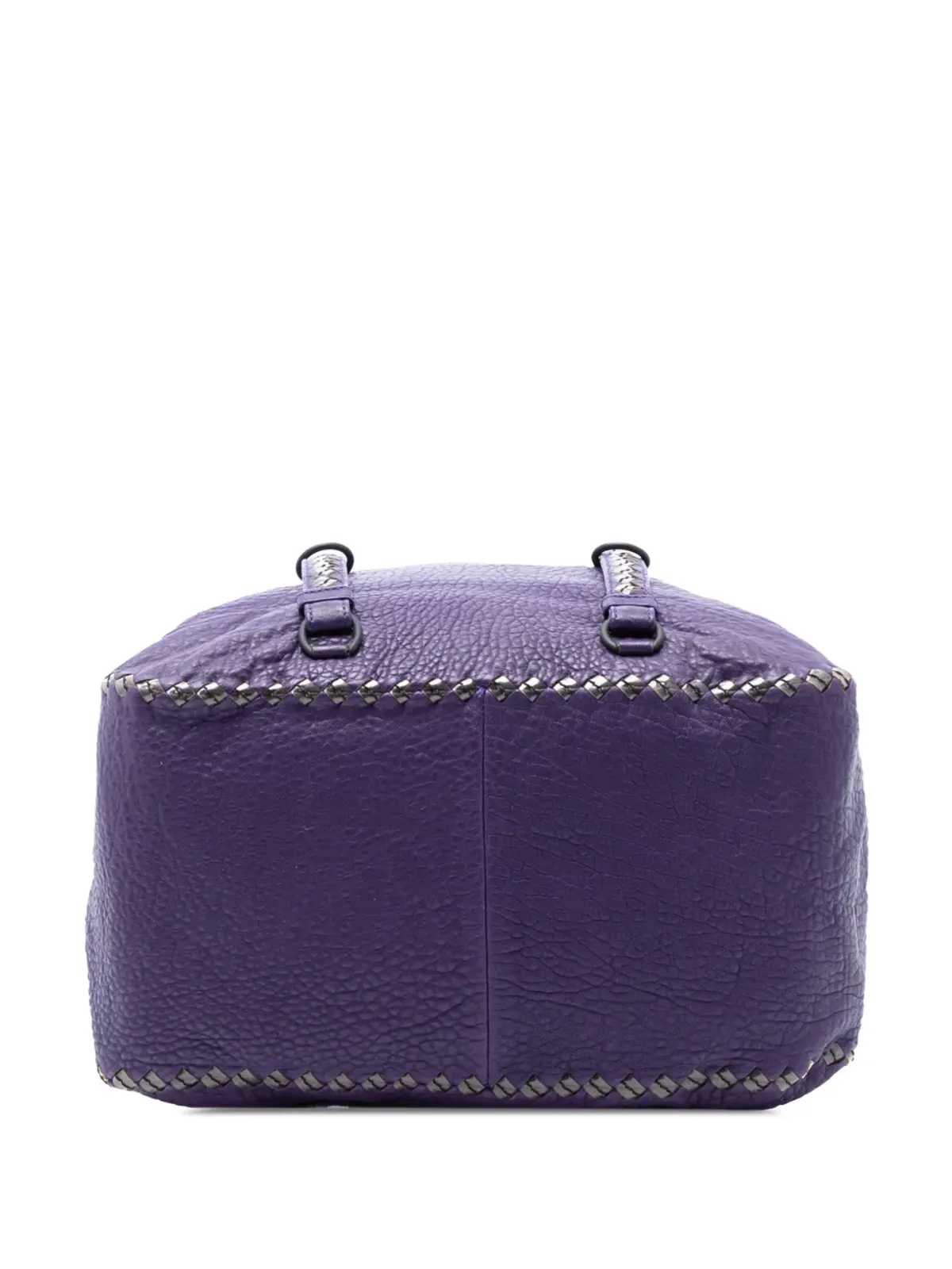 Bottega Veneta - ビンテージ イントレチャート トリム レザー ハンドバッグ - 画像4