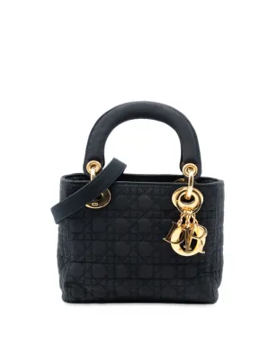 Christian Dior ビンテージ レディ Dior サッチェル キャンナージュ ナイロン地 ブラック - サムネイル1