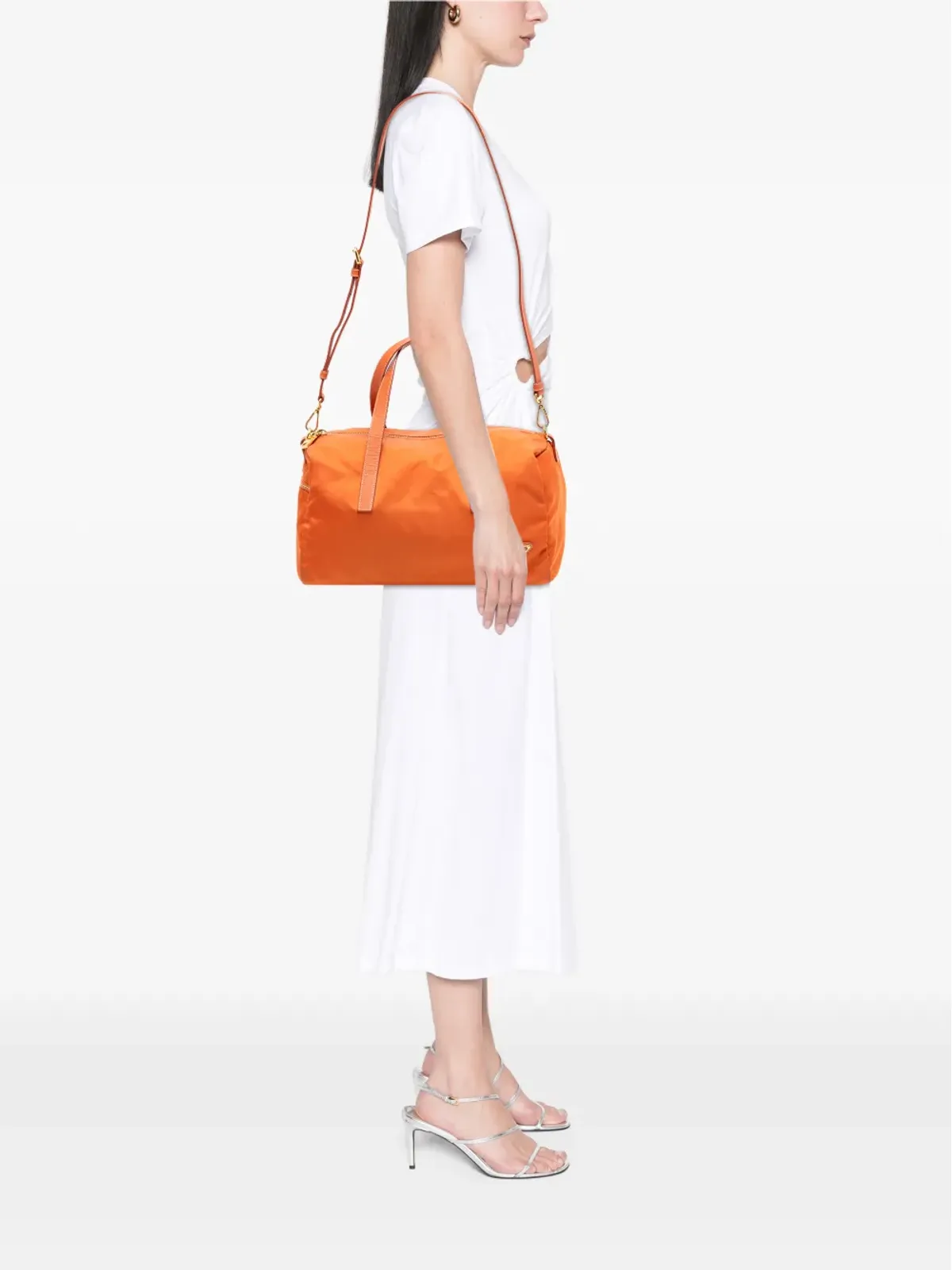 Prada Pre-Owned ボストンバッグ サッチェル オレンジ - 画像2