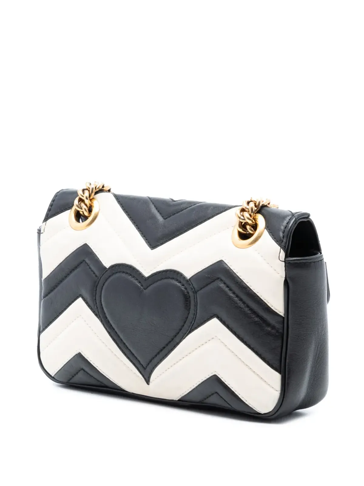 Gucci Pre-Owned GG Marmont マテラッセ レザー ショルダーバッグ ブラック - 画像3
