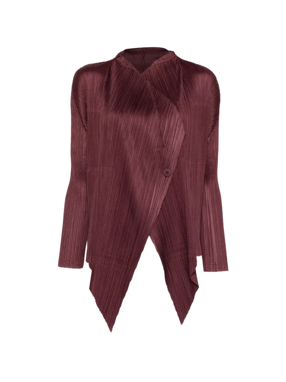 Pleats Please Issey Miyake プリーツボタン付きブラウス - レッド - 画像1