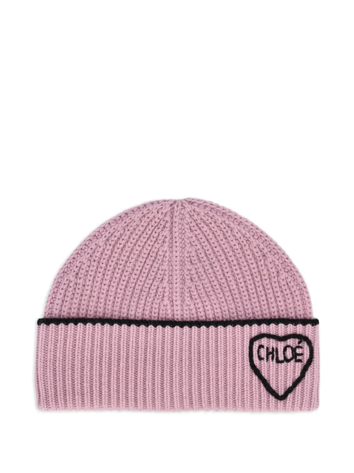 Chloé Encoeur リブ編みビーニー帽 - 画像1