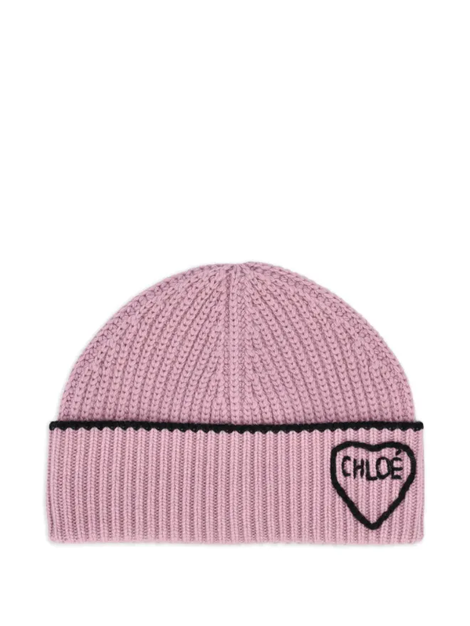 Chloe Chloé Encoeur リブ編みビーニー帽の商品画像